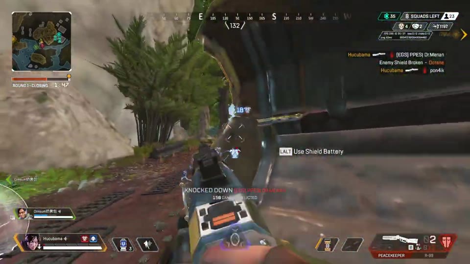 First knock and reset frame at twenty seconds